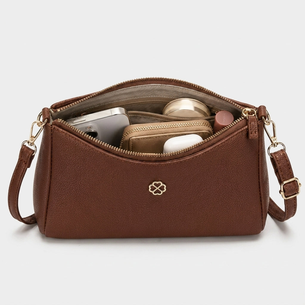 Lunara Classic Crossbody Bag - Brown