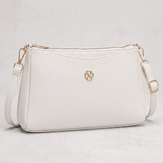 Lunara Classic Crossbody Bag - White