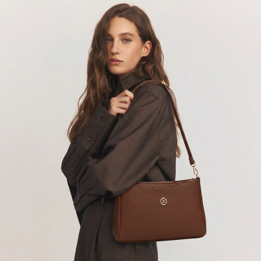 Lunara Classic Crossbody Bag - Brown